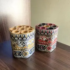 ペン立て２個セット　ハンドメイド
