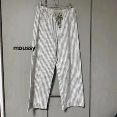 moussy コットン　ストライプパンツ