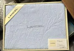 LANCEL　タオルシーツ　ブルー　綿100％ 140×240ｃｍ