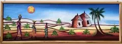 木彫り彫刻画　アフリカンアート　絵画　バリ　インテリア　エスニック　アジアン