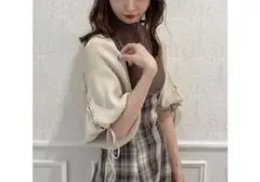レースアップショートボレロ　ダズリン