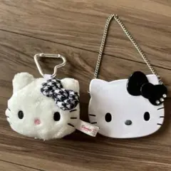 モノトーン　キティ　ミラー　マスコット