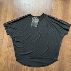 未使用☆AZUL 肩ZIPドルTシャツ M