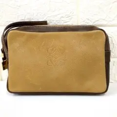 LOEWE ロエベ クラッチバッグ セカンドバッグ ブラウン イエロー