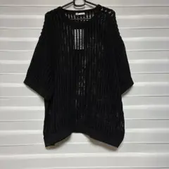 ザラ zara カットワーク トップス ニット tシャツ セーター ブラック L