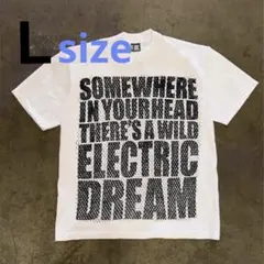 【人気商品❣️】ホワイト Lサイズ テキストプリント Tシャツ 英語