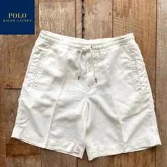 【美品】POLO RALPH LAUREN メタルボタン リネン ショーツ S