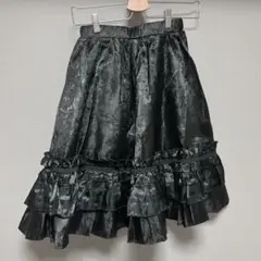 新品　フレアースカート　ブラック　フリル