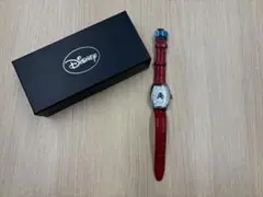 Disney ミニーマウス 時計 レザー 赤