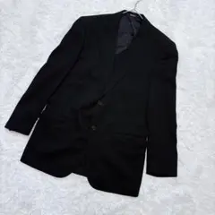 【リーガル】スーツジャケット 黒 170cm ウール混 背中薄手 フォーマル