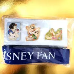 DISNEY FAN　ピンバッジ　＆　ランヤード　白雪姫　チップとデール
