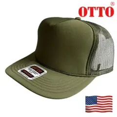 オットーメッシュキャップ　OD　オリーブxオリーブ　トラッカーキャップ　無地