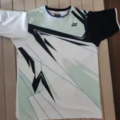 YONEX バドミントンシャツ 半袖 ホワイト/ブラック/ライトブルー