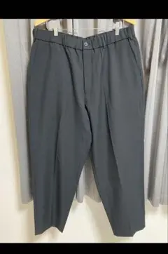 UNIQLO U ブラック ワイドフィット テーパード パンツ スラックス