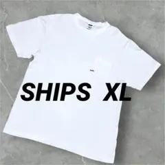 マイクロ SHIPSロゴ ポケット Tシャツ　シップス　メンズXL レディース