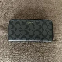 coach コーチ　長財布　シグネチャー　ラウンドファスナー