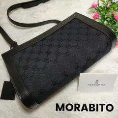 【希少✨極美品】モラビト ショルダーバッグ Mロゴ モノグラム ブラック