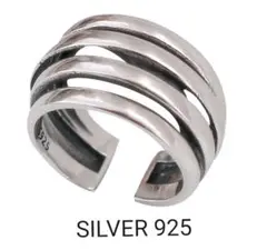 SILVER 925 4連 リング シルバー フリーサイズ メンズ レディース