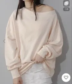 Kastane オフショルダー ピンク スウェット L