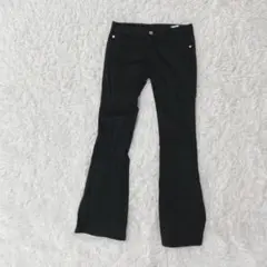 FAZBEE (S) レディース パンツ ボトムス ブーツカット コットン 黒