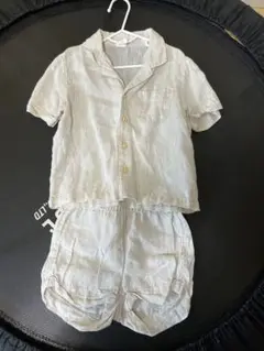 H&M リネンショートパンツとシャツセット