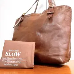 SLOW スロウ トートバッグ ダークブラウン レザー 日本製 ビジネスバッグ