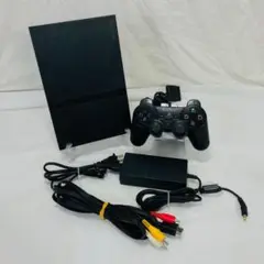 動作品　PS2 SCPH-70000 本体 一式 コントローラー 薄型