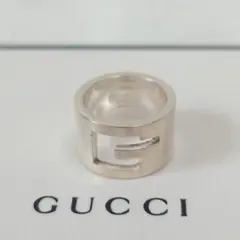 GUCCI グッチ ブランデッドG ワイド リング 8号