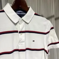 【美品】Tommy Hilfiger ストライプ ポロシャツ USED
