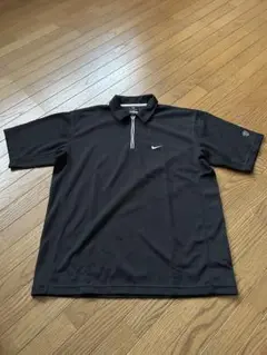 Nike Dri-FIT ブラックポロシャツ L