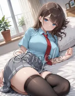 清楚 アニメ コスプレ AI美女 L版 デジタルアート イラスト LY625