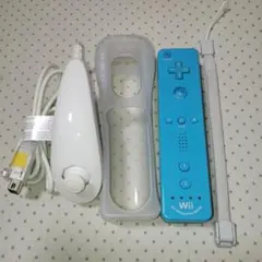美品　wiiリモコンプラス　青　フルセット