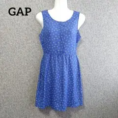 GAP 青 花柄ノースリーブミニワンピース ギャップ　新品未使用　タグ付き