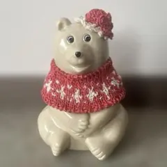 【匿名配送】しろくま貯金箱 サマーセーターとお花の帽子　セット