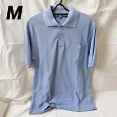 新品未着用⭐️メンズ 半袖 シャツ M シンプル 水色 ゴルフ おしゃれ