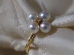 パール 真珠 リング/指輪 フラワーモチーフ