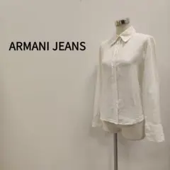 ARMANI JEANS アルマーニジーンズ 麻素材白シャツ ホワイト