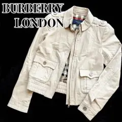『BURBERRY LONDON』レザー ジャケット ホワイト 裏チェック◎