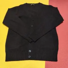 Cupop　ウール素材ネイビーSchoolニットカーデ