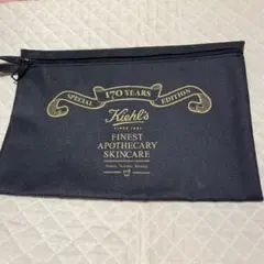 kiehls■黒にゴールドロゴキールズコスメポーチ■トラベル