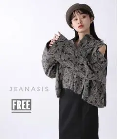 JEANASIS 2WAYオープンスリーブショートシャツ 総柄