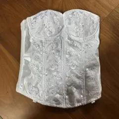 ホワイトサテン刺繍コルセット