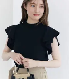 新品☆フィフス☆ラッフルスリーブニット☆ブラック