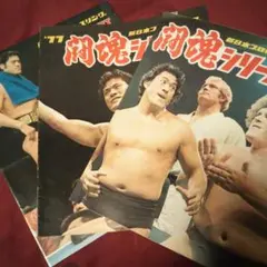 プロレスパンフレット 新日本プロレスパンフレット '77年3冊 プロレス雑誌