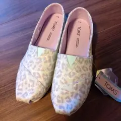 TOMS スリッポン パープル 水色レオパード柄23cm 新品