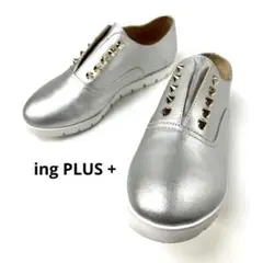 ingPLUS イングプラス スリッポン 24cm 鋲 ゴールドスタッズ