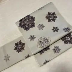 雪の結晶 名古屋帯