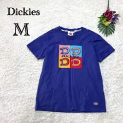 ディッキーズ　ビッグロゴプリントTシャツ　半袖　パープル　クルーネック　綿　M