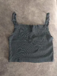 H&M ノースリーブタンクトップ ダークグレー 134/140