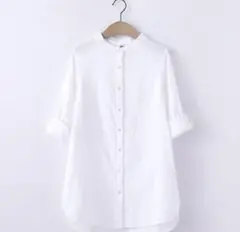 【新品】ダブルガーゼ　チュニック シャツ　ブラウス　涼しく快適❤︎